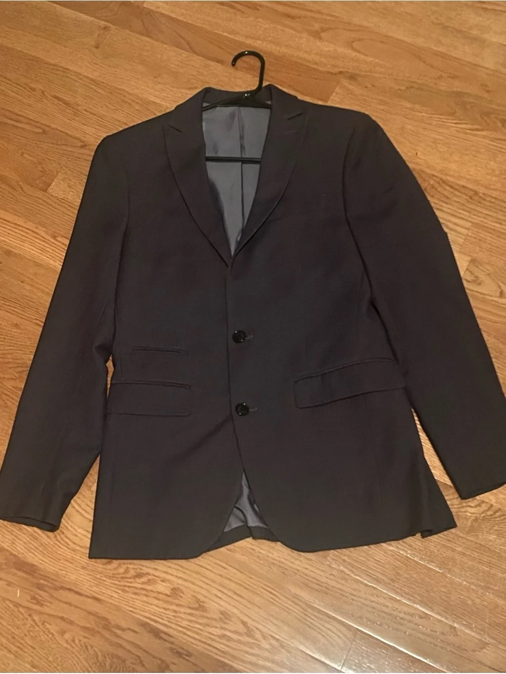 Men's Gray Two-Button Classic Blazer